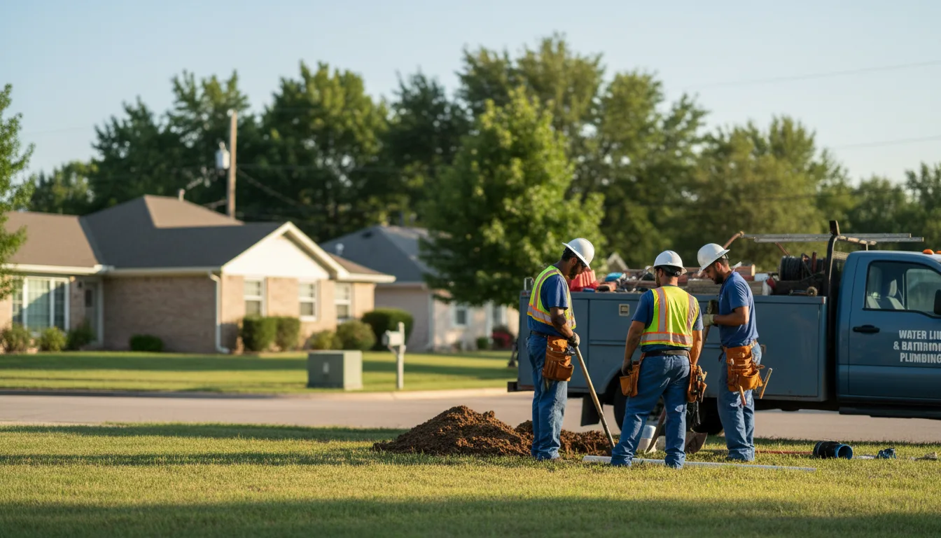 Residential water line and bathroom plumbing service in Hamilton, IN